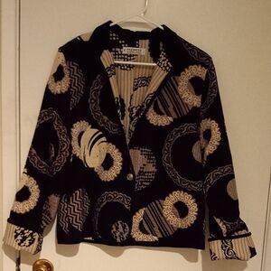 Premiere Reversible Blazer. Women's Large Black and Cream.